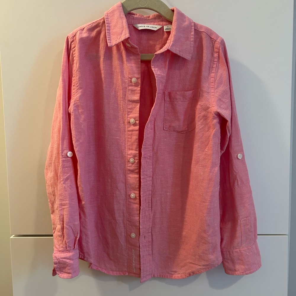 Janie and Jack Button-Up Shirt -Size 6